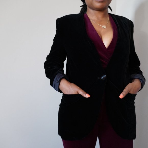 Dior Jackets & Blazers - Christian Dior Vintage Velvet Blazer